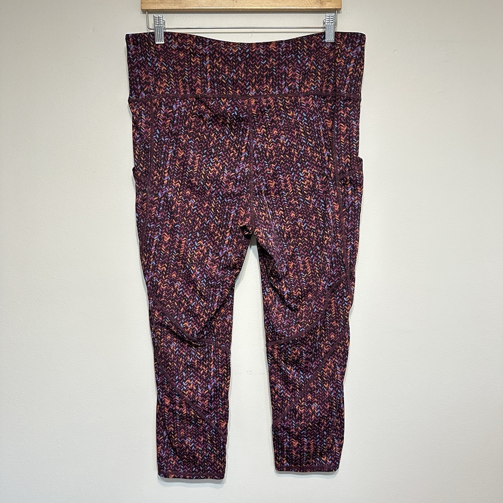 J. Jill Fit Performance High‎ Rise 7/8 Leggings Womens XL Brown Activewear Sport - Picture 4 of 9